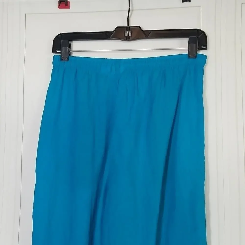 NIKE WMS Medium Vintage 90's Teal Windbreaker Lightweight Track Pants Joggers